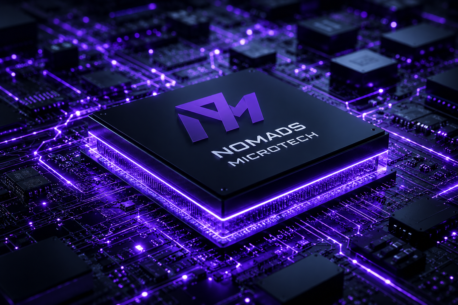Futuristic microchip visual